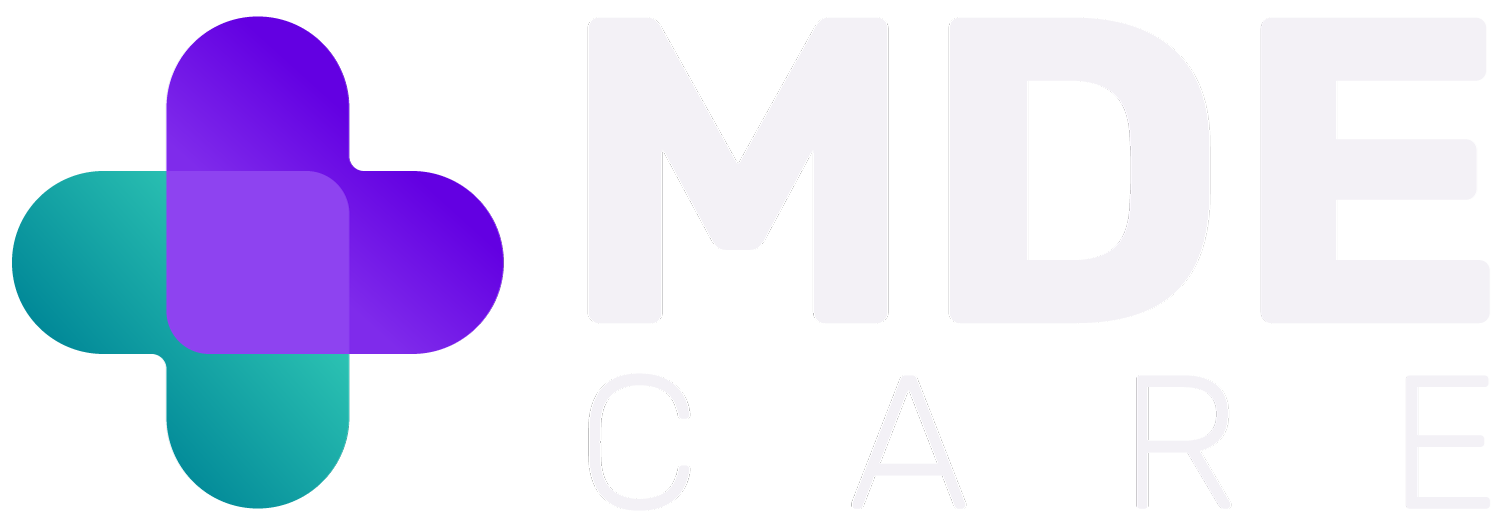 MDE Care - White logo